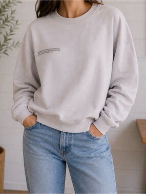 PANGAIA L Organic Cotton Sweatshirt Neutral Oversized Eco Sustainable Crewneck